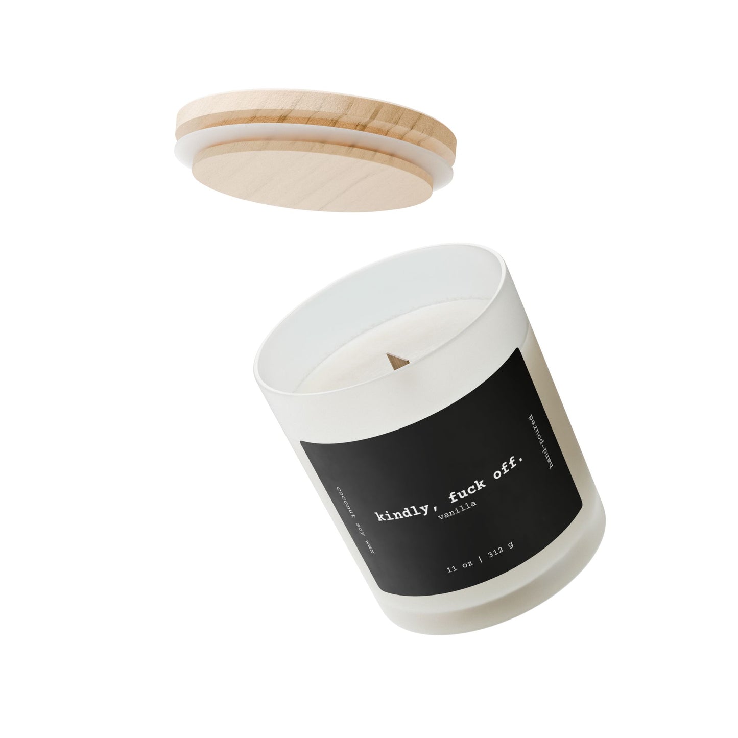 Kindly, F*ck Off Wooden Wick Candle